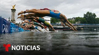 GOLD - USD Dos latinos brillan con el oro en París (donde por fin se nadó en el río Sena) | Noticias Telemundo