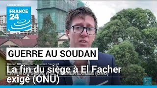 Guerre au Soudan : la fin du siège à El Facher exigé (ONU) • FRANCE 24