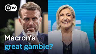France&#39;s Macron calls snap parliamentary election after Le Pen&#39;s far-right wins EU vote | DW News