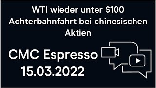 WTI CRUDE OIL CMC Espresso: DAX vor Bodenbildung? WTI unter $100!