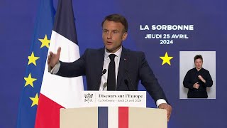 Emmanuel Macron propose une &quot;préférence européenne&quot; pour certains secteurs