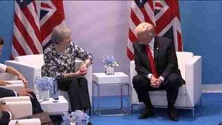 CALIDA N Trump pide a May que le "arregle" una cálida bienvenida en el Reino Unido