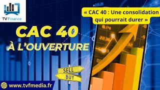 CAC40 INDEX David Furcajg : « CAC 40 : Une consolidation qui pourrait durer »