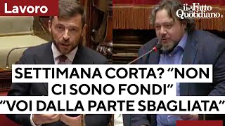 Settimana corta, Carotenuto (M5S) vs Rizzetto (FdI): &quot;Dalla parte sbagliata&quot;. &quot;Non ci sono soldi&quot;