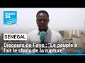 Sénégal : "Le peuple a fait le choix de la rupture", déclare le nouveau président Faye