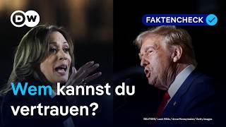 Faktencheck: Trump vs. Harris – was kann man glauben?  | DW Nachrichten