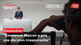 &quot;E. Macron a pris une décision largement irresponsable&quot; selon R. Féraud