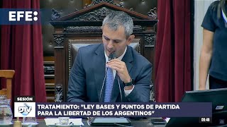 Congreso argentino aprueba en general la &#39;ley ómnibus&#39;, impulsada por el Gobierno de Javier Milei