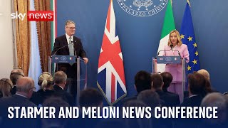 ROME RESOURCES ORD 0.1P UK Prime Minister Sir Keir Starmer holds news conference in Rome with Italian PM Meloni