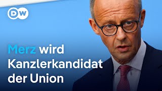 CDU und CSU schicken Friedrich Merz ins Rennen um die Kanzlerschaft | DW Nachrichten