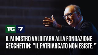 Il ministro Valditara alla fondazione Cecchettin: &quot;Il patriarcato non esiste.”