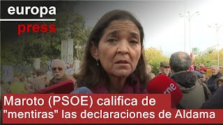 Maroto (PSOE) califica de &quot;mentiras&quot; las declaraciones de Aldama