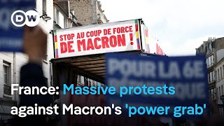 RALLY Tens of thousands rally after French President Macron picks a center-right Prime Minister | DW News