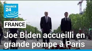 JOE Joe Biden accueilli en grande pompe à Paris : la flamme du soldat inconnu ravivée • FRANCE 24