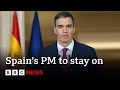 Spain’s Prime Minister says he will not resign after allegations against wife | BBC News
