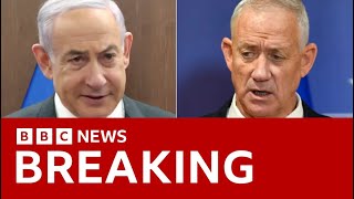 Israeli minister Benny Gantz resigns from Netanyahu&#39;s war cabinet and calls for elections | BBC News