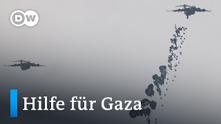Deutsch-französische Besatzung fliegt Hilfe zu den Menschen in den Gazastreifen | DW Nachrichten