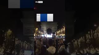 Christmas lights illuminated in Paris