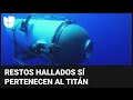 Dan por muertos a tripulantes del Titán: confirman que escombros hallados son del sumergible