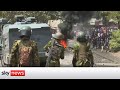 Police fire tear gas to disperse anti-government protesters in Nairobi, Kenya