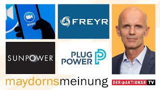 PLUG POWER INC. Maydorns Meinung: Uniper, Zoom Video, Tesla, BYD, SunPower, SolarEdge, Encavis, Freyr, Plug Power
