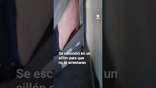 Sospechoso se escondió en un sillón para que no lo arrestaran.