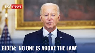 &#39;It&#39;s dangerous to say Donald Trump&#39;s trial was rigged&#39; | President Biden