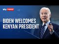US President Joe Biden and the First Lady Jill Biden welcome Kenyan president