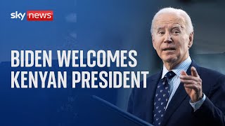 JOE US President Joe Biden and the First Lady Jill Biden welcome Kenyan president