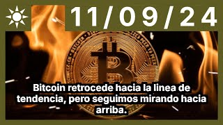 BITCOIN Bitcoin retrocede hacia la linea de tendencia, pero seguimos mirando hacia arriba.