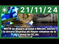 MSTR se dispara gracias a Bitcoin, siendo la tercera empresa de mayor volumen de la bolsa de EE.UU.