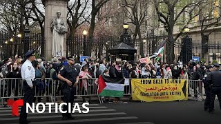 Incrementa la tensión universitaria por la guerra en Gaza con el ingreso de la policía a Columbia