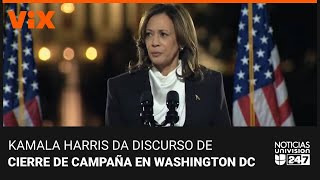 Así fue el discurso de cierre de campaña de Kamala Harris: Noticias Univision 24/7 del 29 de octubre