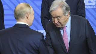 À Kazan, Guterres a dit à Poutine que l&#39;invasion de l&#39;Ukraine est &quot;contraire au droit international&quot;