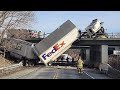 FEDEX CORP. - Aparatoso accidente de un camión de FedEX en la ciudad estadounidense de Pittsford