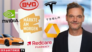 REDCARE PHARMACY INH. Märkte am Morgen: Gold, Alibaba, BYD, Nvidia, Tesla, Exxon, Commerzbank, Porsche, Redcare Pharmacy