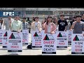 Universitarios surcoreanos protestan ante la embajada de EE.UU. por el apoyo a Israel