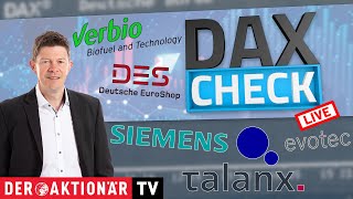 RHEINMETALL AG DAX-Check LIVE: Deutsche Euroshop, Evotec, GFT, Infineon, Rheinmetall, Siemens, Talanx, Verbio