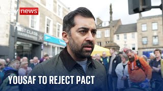 KEY Humza Yousaf to reject pact with Alex Salmond&#39;s Alba Party - despite it holding key to his fate