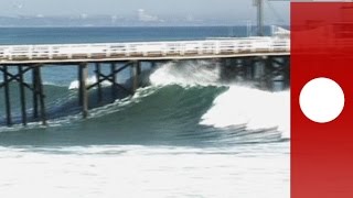 ON THE BEACH GRP. ORD 1P Spotted: Highest waves in 15 years break on beach in California (Hurricane Mary)