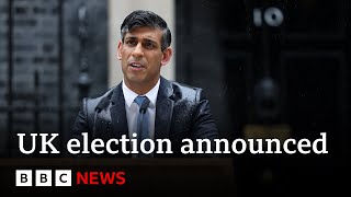 UK Prime Minister Rishi Sunak&#39;s full General Election announcement | BBC News