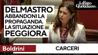 Boldrini contro Delmastro: &quot;Abbandoni la propaganda. Situazione molto peggiorata&quot;