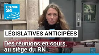 Législatives anticipées en France : des réunions en cours au siège du Rassemblement national