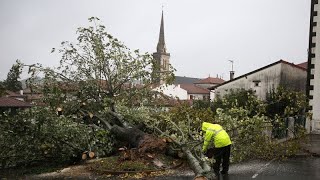 Woman dies in France after violent storms