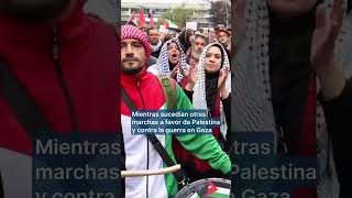 Protestas en el mundo a favor de Palestina y a favor de Israel