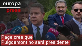 Page cree que Puigdemont no será presidente