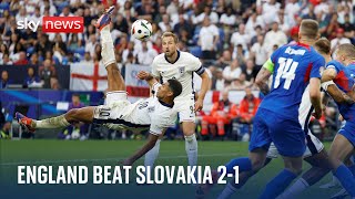 England beat Slovakia 2-1 to reach Euros quarter-final