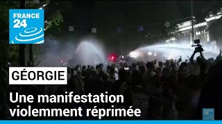 Géorgie : une manifestation contre une loi jugée pro-russe violemment réprimée • FRANCE 24