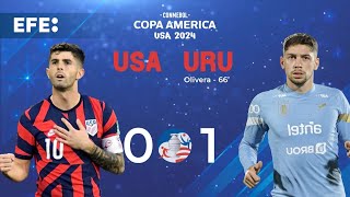 GANA 0-1. Uruguay gana, elimina a Estados Unidos y se clasifica a cuartos en espera de rival