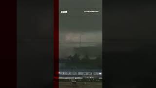 PROVINCE RESOURCES LTD Moment tornado hits power lines in China&#39;s Guangdong province. #Shorts #Tornado #China